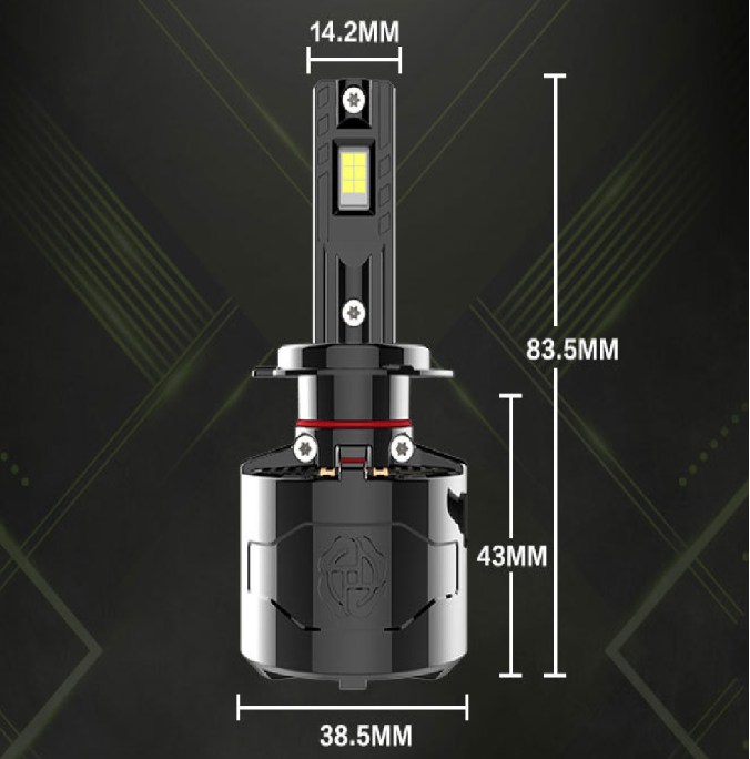 Ampoule LED de phare H4 (croisement/route) 150 W 11000 lumens